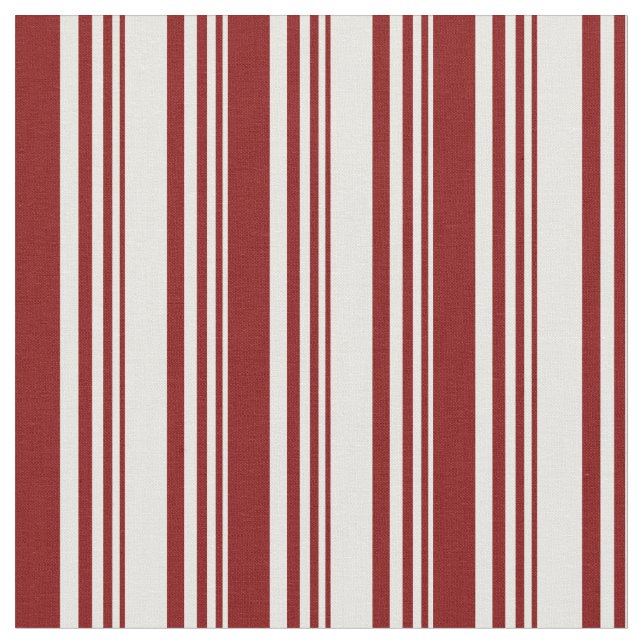 Minze Cream & Maroon farbige Linien Muster Stoff (Nahaufnahme)