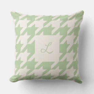 Minze Creme Mit Monogramm Throw Kissen