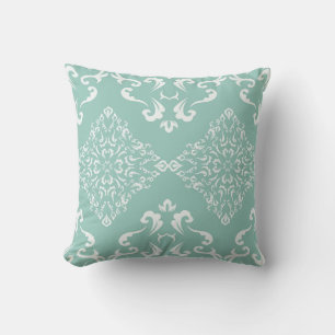 Minze Damask dekoratives Kissen