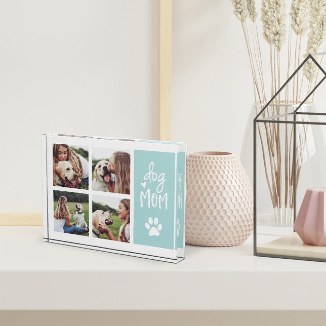 Minze | Dog Mama Pawprint Collage Foto Block (Von Creator hochgeladen)