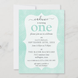 Minze & Gelbe Rustikale Hütte Custom Age Geburtsta Einladung