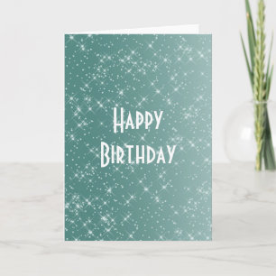 Minze Glitzern Geburtstag Karte