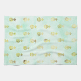 Minze Gold tropische Ananas Geschirrtuch