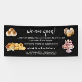 Minze & Gold Whisk Bakery Business Wiedereröffnung Banner