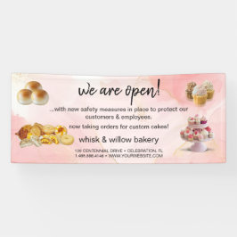 Minze & Gold Whisk Bakery Business Wiedereröffnung Banner