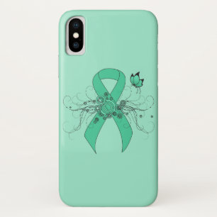 Minze Green Awareness Ribbon mit Schmetterling Case-Mate iPhone Hülle