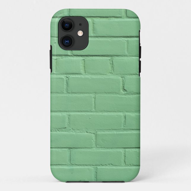 Minze Green Brick Wall Case-Mate iPhone Hülle (Rückseite)