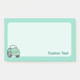 Minze Green Cartoon Car Post-it Klebezettel