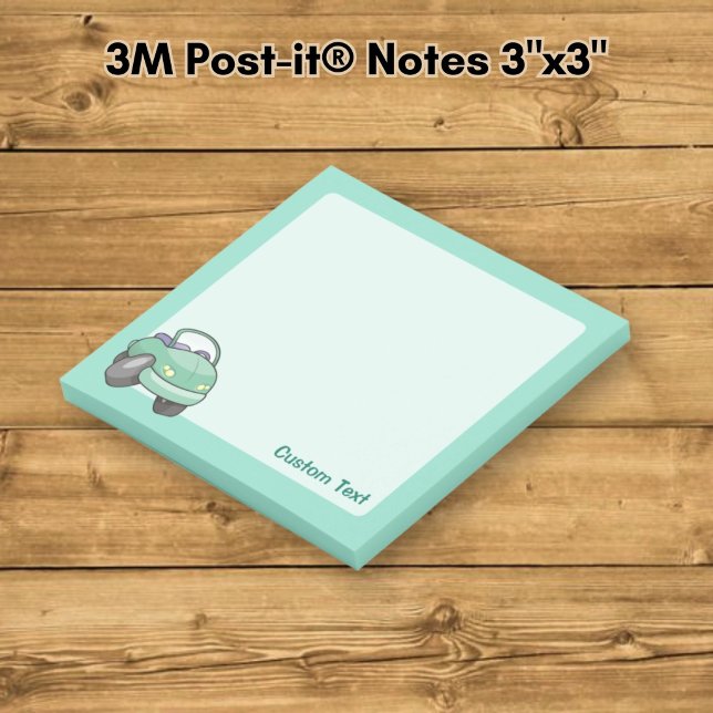 Minze Green Cartoon Car Post-it Klebezettel (Von Creator hochgeladen)