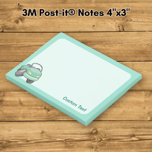 Minze Green Cartoon Car Post-it Klebezettel