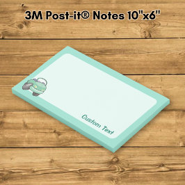Minze Green Cartoon Car Post-it Klebezettel
