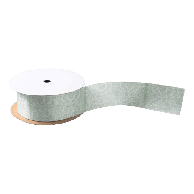 Minze Green Damask Satin Ribbon, 1,5 Zoll W 2 Yard Satinband (Spule)