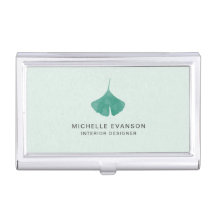 Minze Green Ginkgo Leaf Logo Minimalistisch
