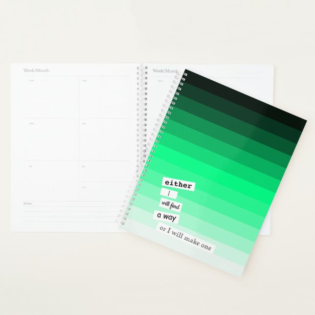 Minze Green Gradient Day Planner Planer (Anzeige)