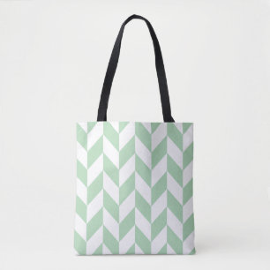Minze Green Herringbone-Muster