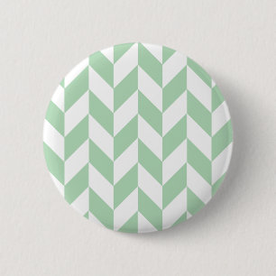 Minze Green Herringbone-Muster Button