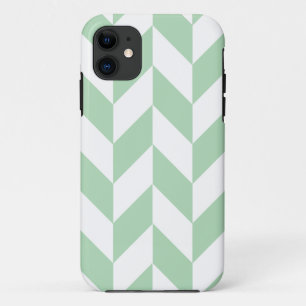 Minze Green Herringbone-Muster Case-Mate iPhone Hülle
