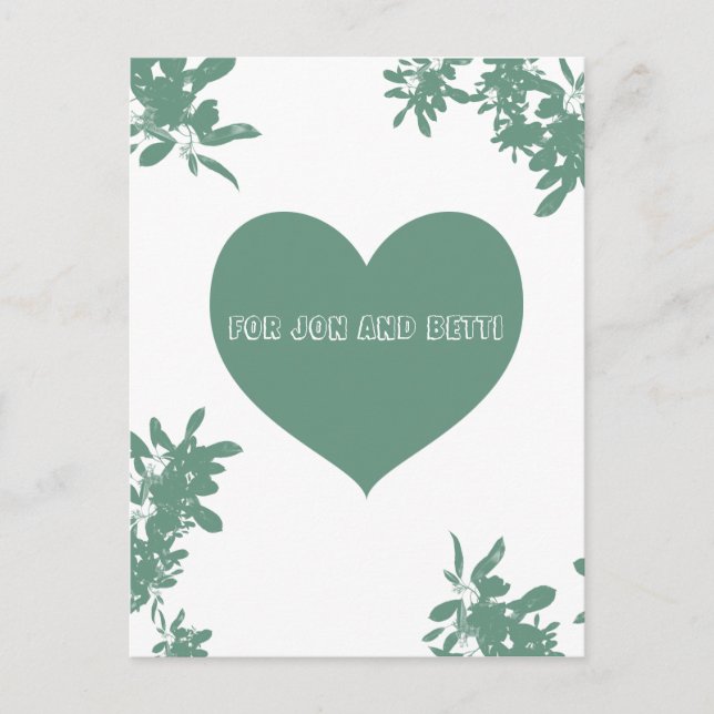 Minze Green Ivy Card Postkarte (Vorderseite)