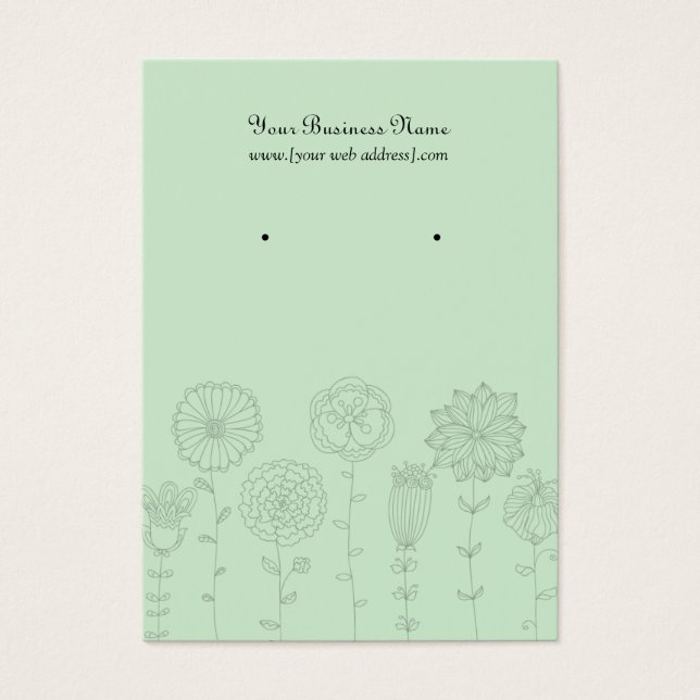 Minze Green Mod Blume Benutzerdefinierte Earring C (Vorderseite)