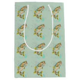 Minze Green Rainbow Trout Geschenktasche Mittlere Geschenktüte