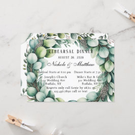 Minze Green & Sage Eukalyptus Probe Dinner Einladung