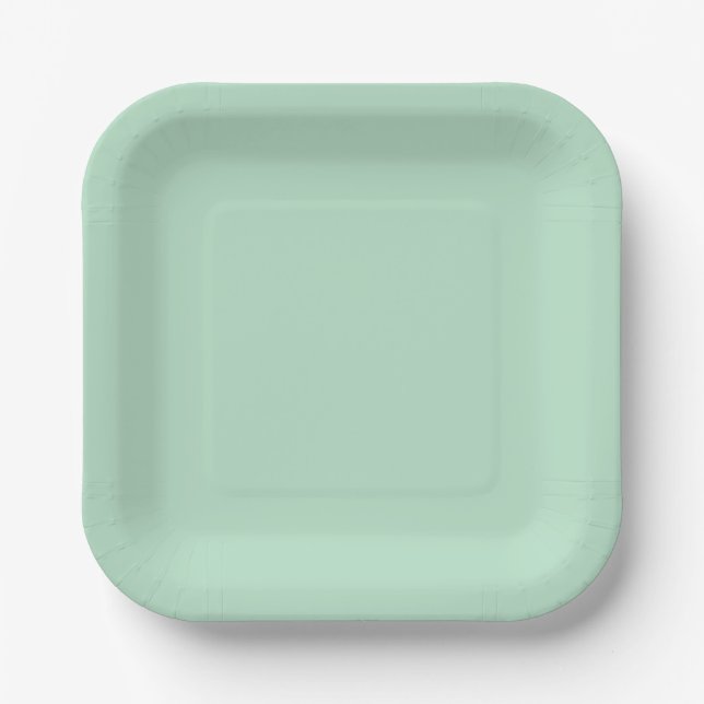 Minze Green Square Paper Teller (Vorderseite)