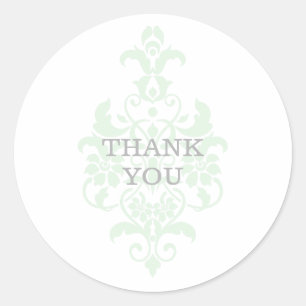 Minze Green subtile Damask Danke Stickers