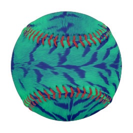Minze Green Tiger Skin Print Baseball