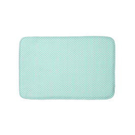 Minze Green und White Polka Dot Bath Mat Badematte