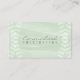 Minze Green Watercolor Deko Business Card Visitenkarte
