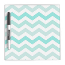 Minze Green Zickzack Ombré Dry Erase Board