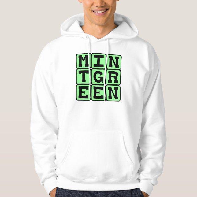 Minze grün, Farbe Hoodie (Vorderseite)