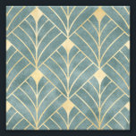 Minze Grün, Gold, Art-Deco-Muster, Vintag, Retro,  Fotodruck<br><div class="desc">Minze Grün, Gold, Art-Deco-Muster, Vintag, Retro, Metallische glänzende Deko-FanmusterArt-Deko,  wunderschönes,  Vintages Muster, elegant, schick, Retro-Muster, Gold, Fan-Muster, Art-Nouveau, Metallic Vintage Muster, klassisch, klassisch, trendig, luxuriös, glänzend, modern, digital</div>