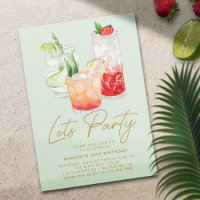 Minze grün + Gold | Summer Cocktail Party Geburtst