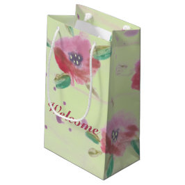 Minze grün mit rosa Himbeerschatten Rose Kleine Geschenktüte