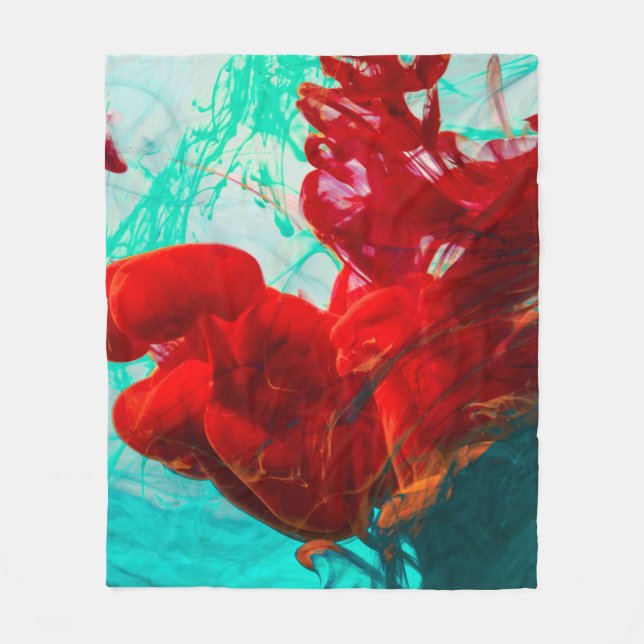 Minze grün & rot fleecedecke (Vorderseite)