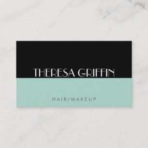 Minze grün / schwarz visitenkarte