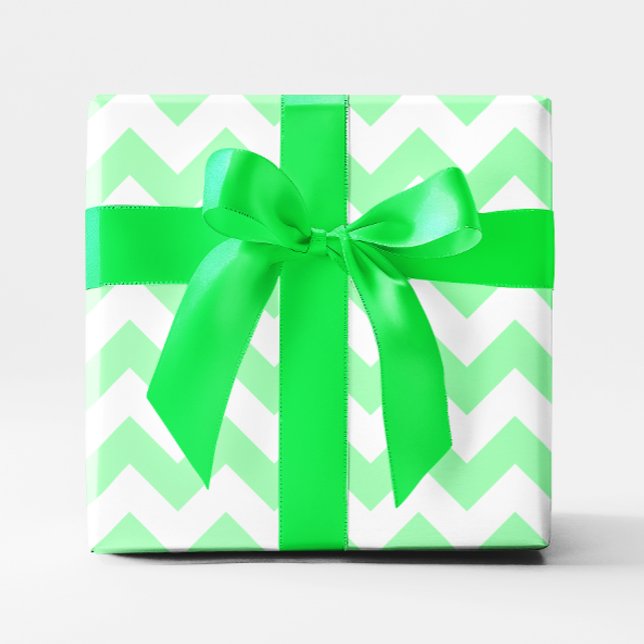Minze grün und weiß Zickzack Geschenkpapier (Mint Green and White Chevron Wrapping Paper)