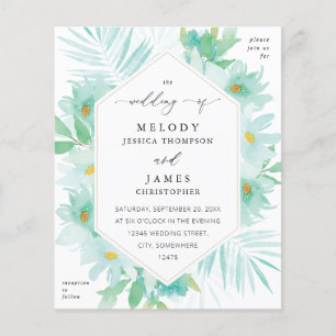 Minze Grünblütenhochzeit Flyer