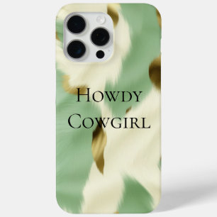 Minze grüne Creme Gold Cowhid Case-Mate iPhone Hülle