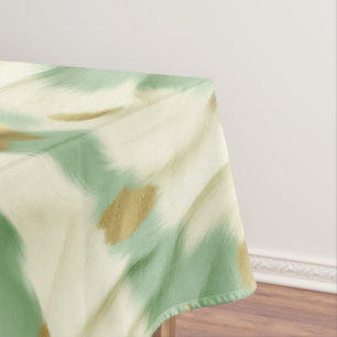 Minze grüne Creme Gold Cowhid Tischdecke