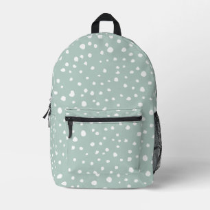 Minze, grüne Dalmatiner, Dalmatiner Punkte, gepunk Bedruckter Rucksack