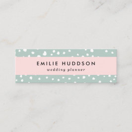 Minze, grüne Dalmatiner, Dalmatiner Punkte, gepunk Mini Visitenkarte