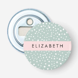 Minze grüne Dalmatiner Punkte, Punkte, Ihr Name Flaschenöffner