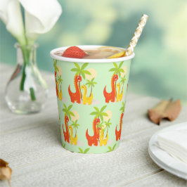 Minze grüne Dinosaurier Papier Cup für Kinder Part Pappbecher