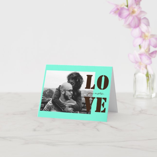 Minze grüne Liebe Mehr Valentinstag Karte (Orchidee)