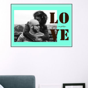 Minze grüne Liebe Mehr Valentinstag Poster