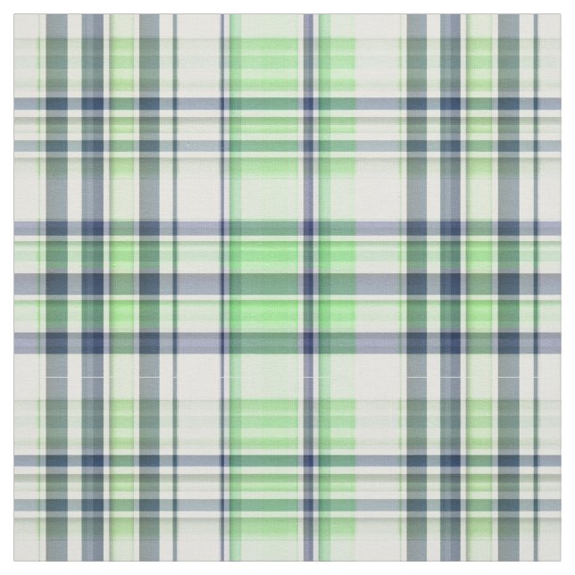 Minze grüne Marine mit Preppy Madras Style Kariert Stoff (Muster)