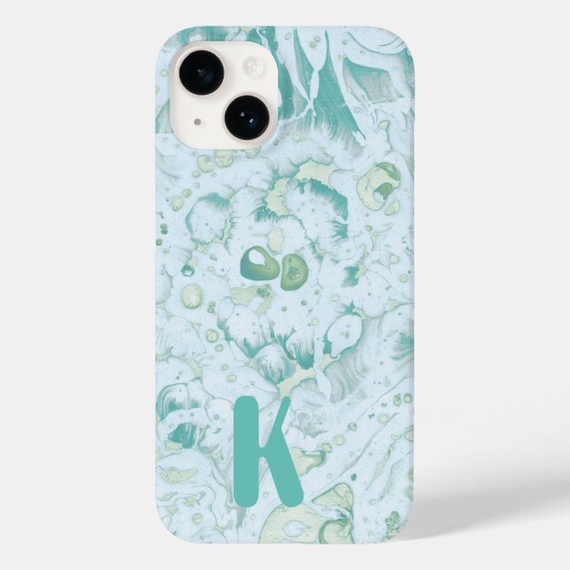 Minze grüne psychedelische Monografie Case-Mate iPhone Hülle (Rückseite)