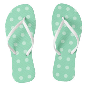 Minze grüne Punkte trendy Vorlage rustikales Desig Flip Flops